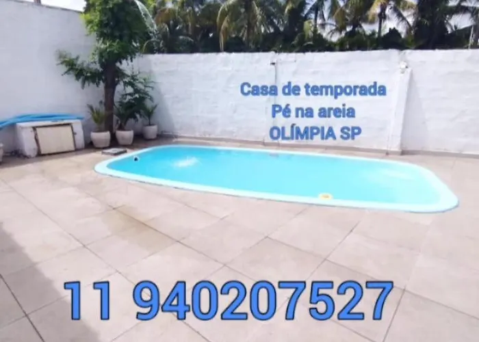THERMAS DOS LARANJAIS casa de temporada PÉ NA AREIA